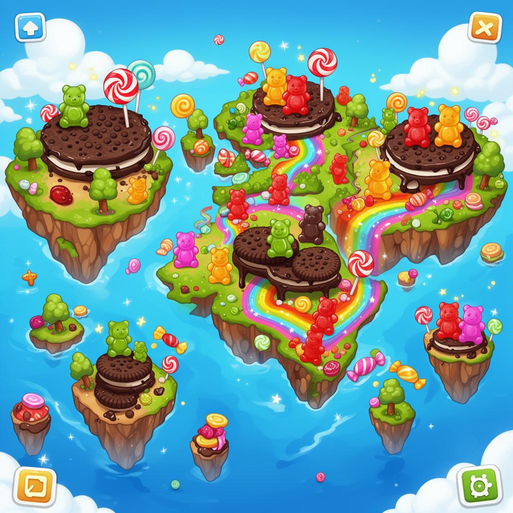 Świat poziomów Cut the Rope z latającymi wyspami